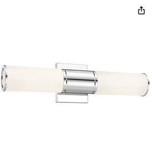 METWET Bathroom Vanity Light Fixtures, Chrome Wall Lights in Milk Glass